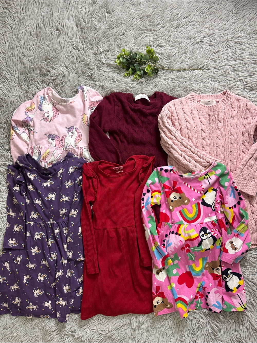H&M Girls size 5 long sleeve dress bundle